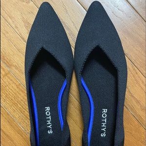 Rothys Black pointed toe flats - brand new.